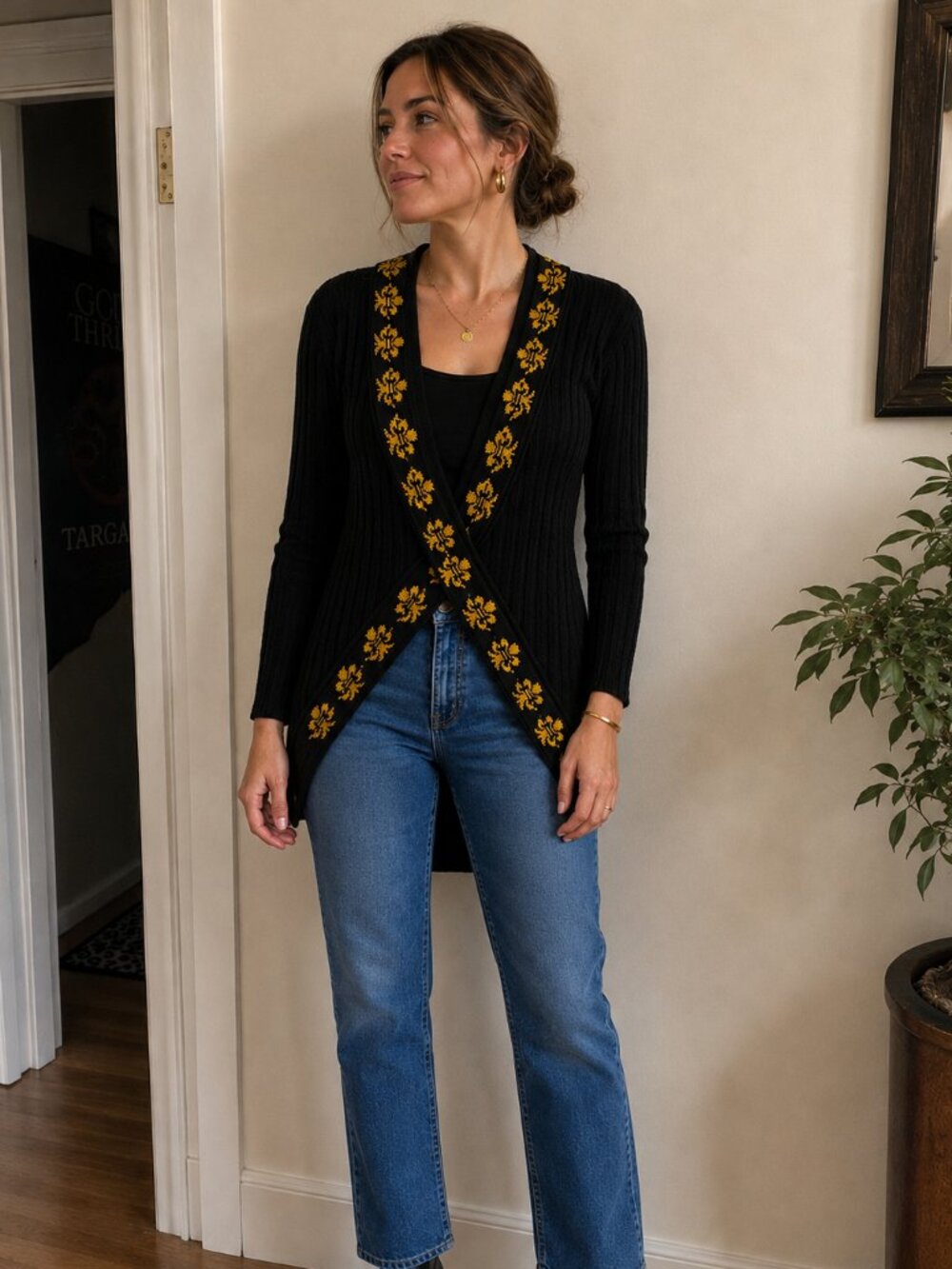 Anne Pinkerton Vintage Tuxedo Sweater